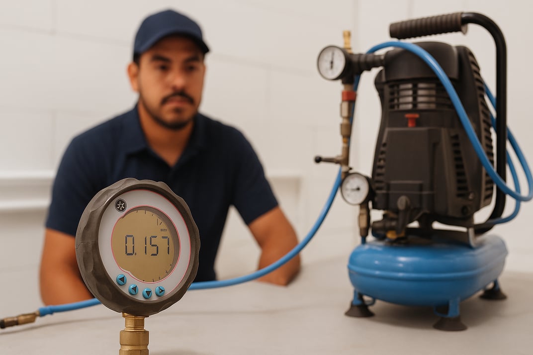AI generated visual air pressure testing