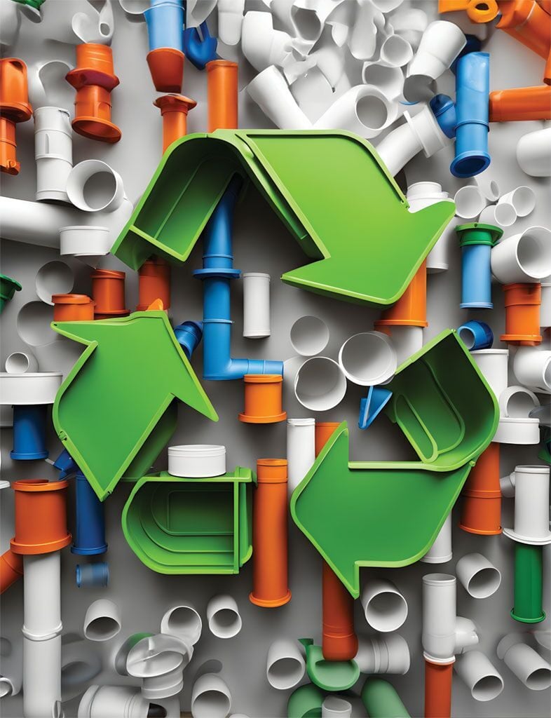 Recycled plastic materials ai visual